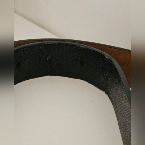 Calvin Klein Black and Brown Belt with Silver Buckle - Picture 3 of 5